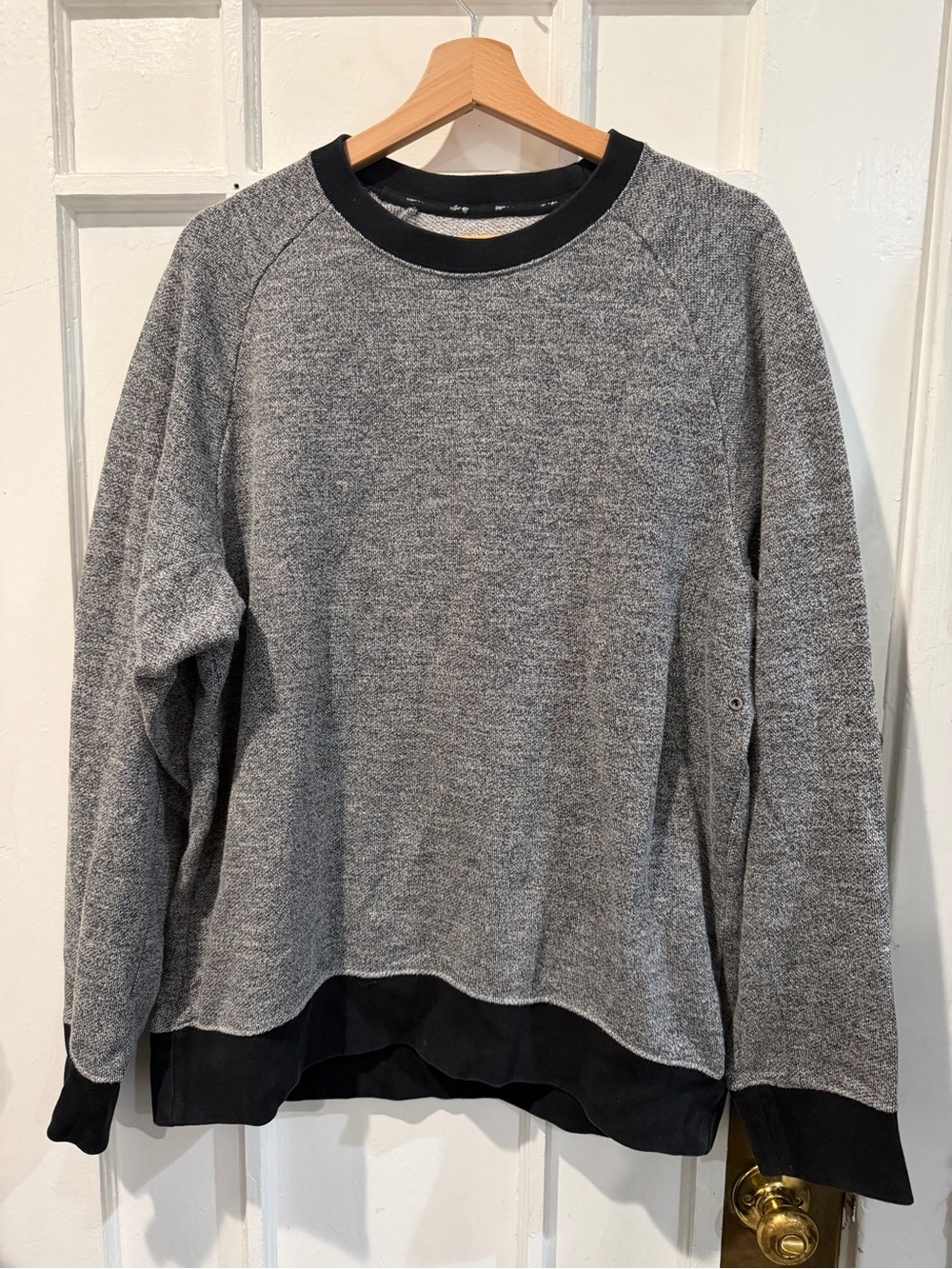 Nike Men's Gray Crewneck Sweatshirt with Black Trim